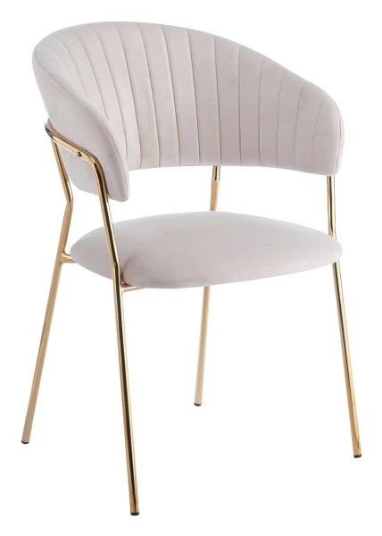 Beżowe krzesło tapicerowane model Riviera K4